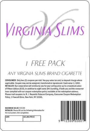 Claim your Free Virginia Slims 3 Packs